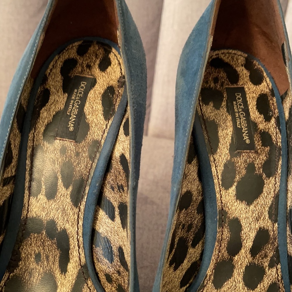 DOLCE & GABBANA Authentic heels pumps blue 39 us 9 - Picture 8 of 11